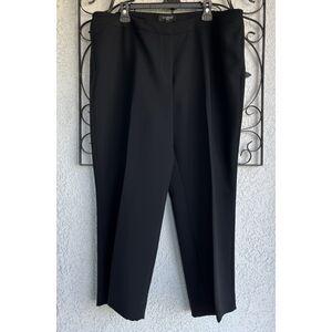Talbots Woman Straight Leg Ankle Dress Pants - Size 18W - Black
